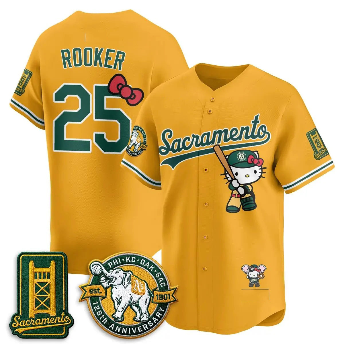 Oakland Athletics #25 Brent Rooker Gold Thaam Meow KT 2026 Vapor Limited Stitched Jersey