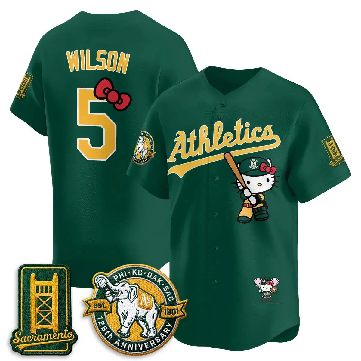 Oakland Athletics #5 Jacob Wilson Green Thaam Meow KT 2026 Vapor Limited Stitched Jersey