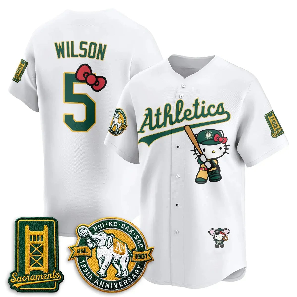 Oakland Athletics #5 Jacob Wilson White Thaam Meow KT 2026 Vapor Limited Stitched Jersey