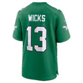 P.Eagles #13 Dontayvion Wicks Kelly Green Alternate Game Football jersey Thaam