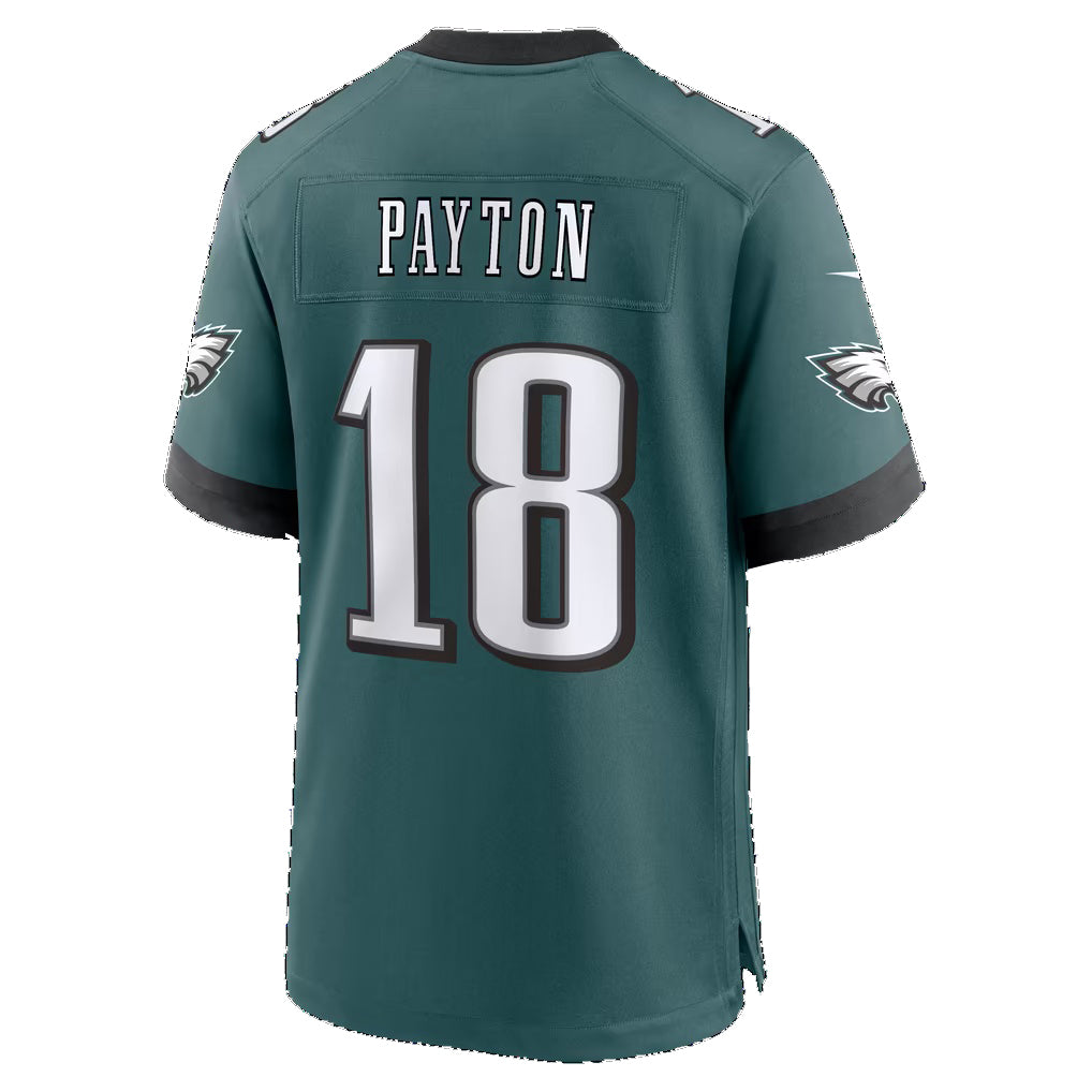 P.Eagles #18 Cole Payton Midnight Green Team Game Football jersey Thaam