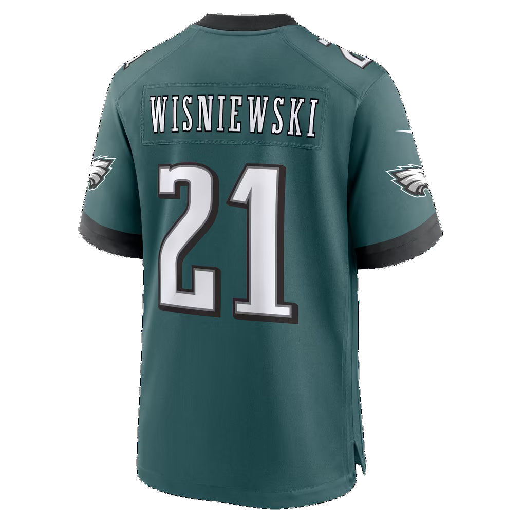 P.Eagles #21 Cole Wisniewski Midnight Green Team Game Football jersey Thaam