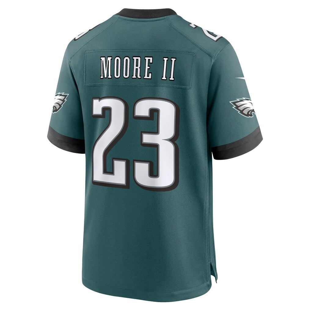 P.Eagles #23 Kenny Moore II Midnight Green Team Game Jersey THAAM