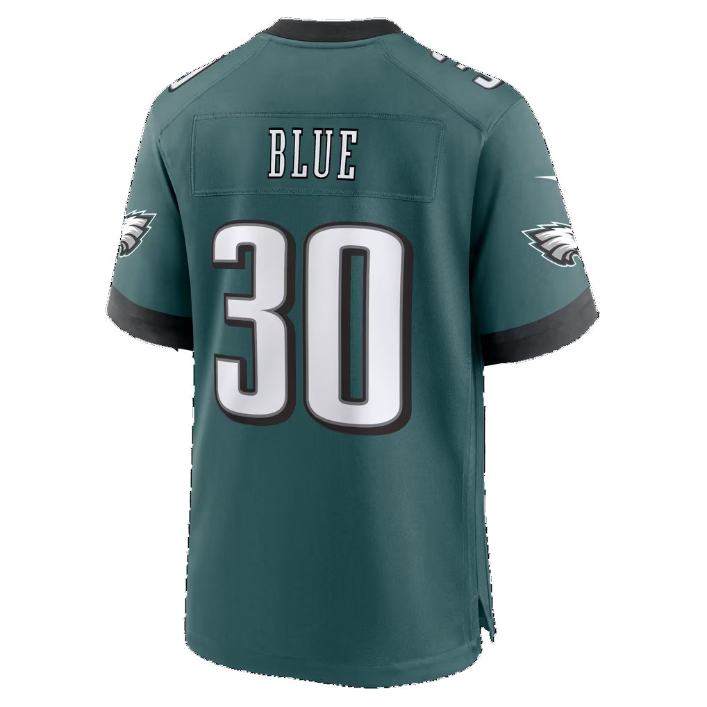 P.Eagles #30 Jaydon Blue Midnight Green Team Game Football jersey Thaam