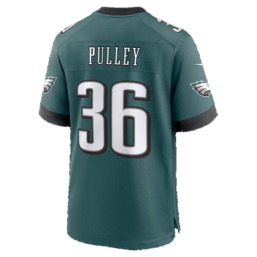 P.Eagles #36 Maximus Pulley Midnight Green Team Game Football jersey Thaam