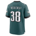 P.Eagles #38 Cole Wisniewski Midnight Green Team Game Jersey THAAM