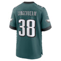 P.Eagles #38 Robert Longerbeam Midnight Green Team Game Football jersey Thaam