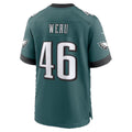 P.Eagles #46 Joshua Weru Midnight Green Team Game Football jersey Thaam