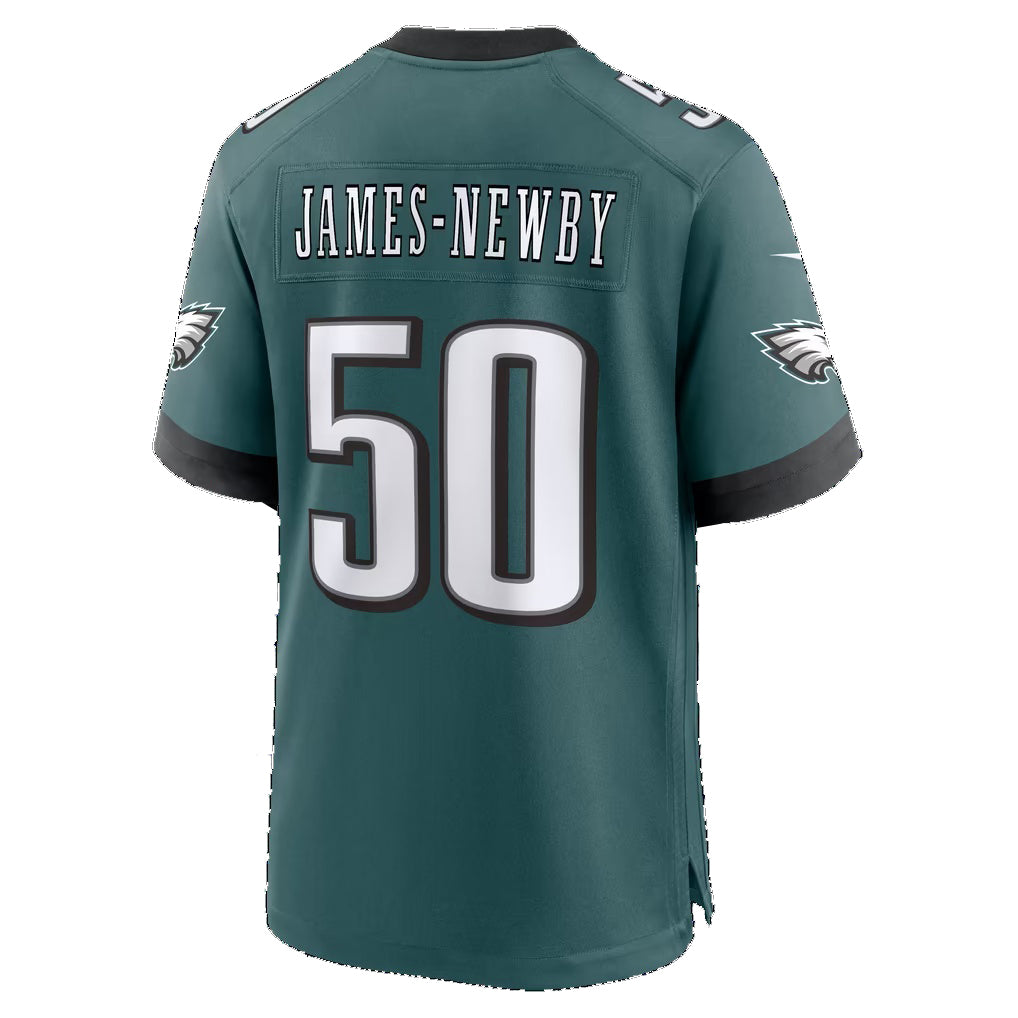 P.Eagles #50 Keyshawn James-Newby Midnight Green Thaam Team Game Jersey