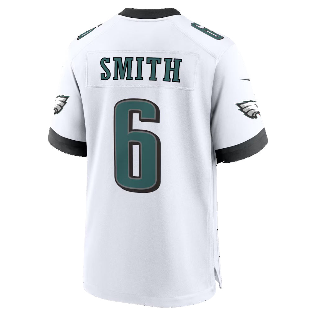P.Eagles #6 DeVonta Smith White Game Jersey Thaam