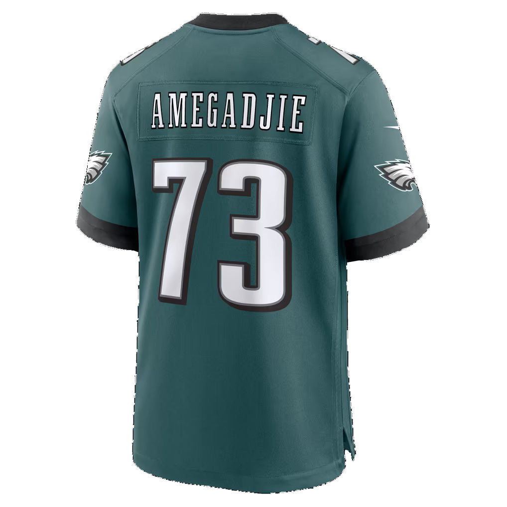 P.Eagles #73 Kiran Amegadjie Midnight Green Team Game Football jersey Thaam