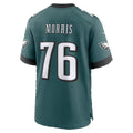P.Eagles #76 Micah Morris Midnight Green Team Game Football jersey Thaam