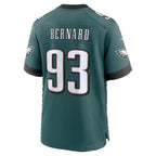 P.Eagles #93 Uar Bernard Midnight Green Team Game Football jersey Thaam
