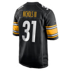 P.Steelers #31 Lew Nichols III Black Team Game Football jersey Thaam