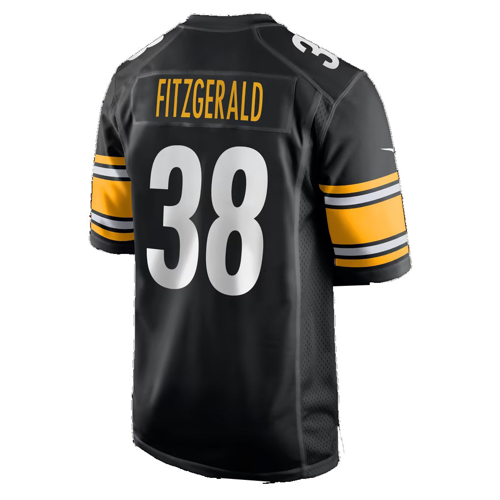 P.Steelers #38 Bishop Fitzgerald Black Team Game Football jersey Thaam