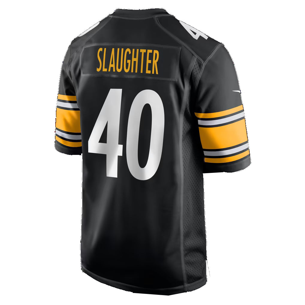 P.Steelers #40 Doneiko Slaughter Black Team Game Football jersey Thaam