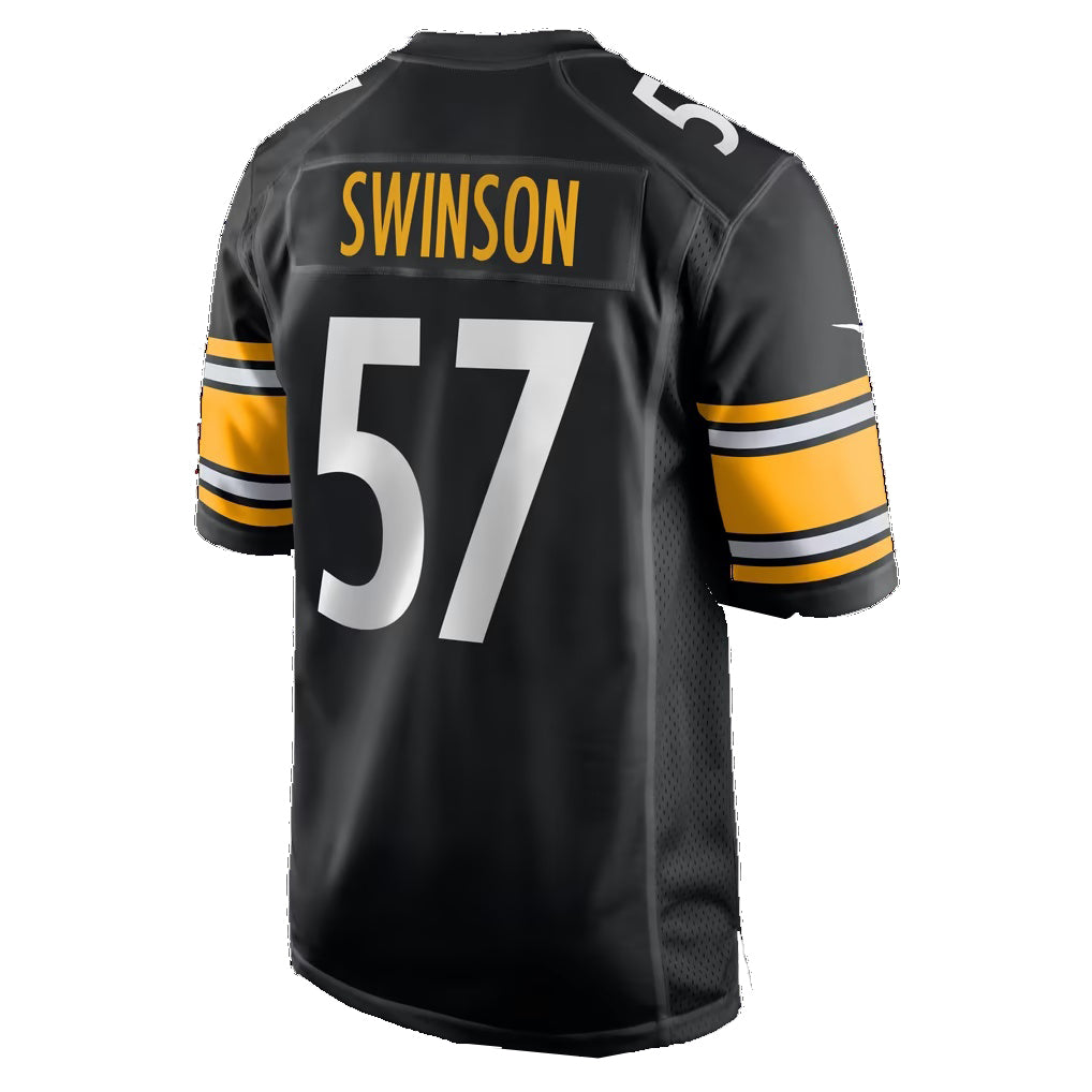 P.Steelers #57 Bradyn Swinson Black Team Game Football jersey Thaam