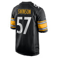 P.Steelers #57 Bradyn Swinson Black Team Game Football jersey Thaam