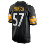 P.Steelers #57 Bradyn Swinson Black Team Game Football jersey Thaam