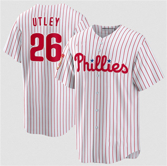 Philadelphia Phillies #26 Chase Utley White 2026 Cool Base Stitched Jersey THAAM