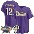 Philadelphia Phillies #12 Kyle Schwarbe Purple Thaam Halloween 2026 Vapor Limited Stitched Jersey