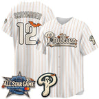 Philadelphia Phillies #12 Kyle Schwarbe White Thaam Halloween 2026 Vapor Limited Stitched Jerseys