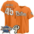 Philadelphia Phillies #45 Zack Wheeler Orange Thaam Halloween 2026 Vapor Limited Stitched Jersey