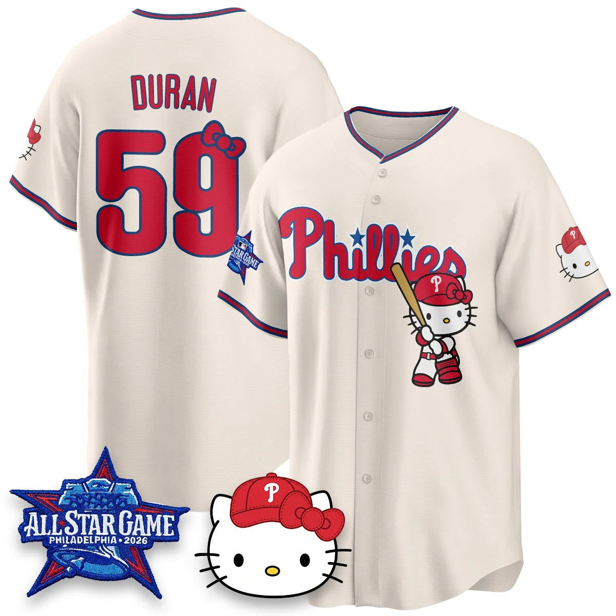 Philadelphia Phillies #59 Jhoan Duran Cream Thaam Meow KT Vapor Limited V2 Stitched Jersey