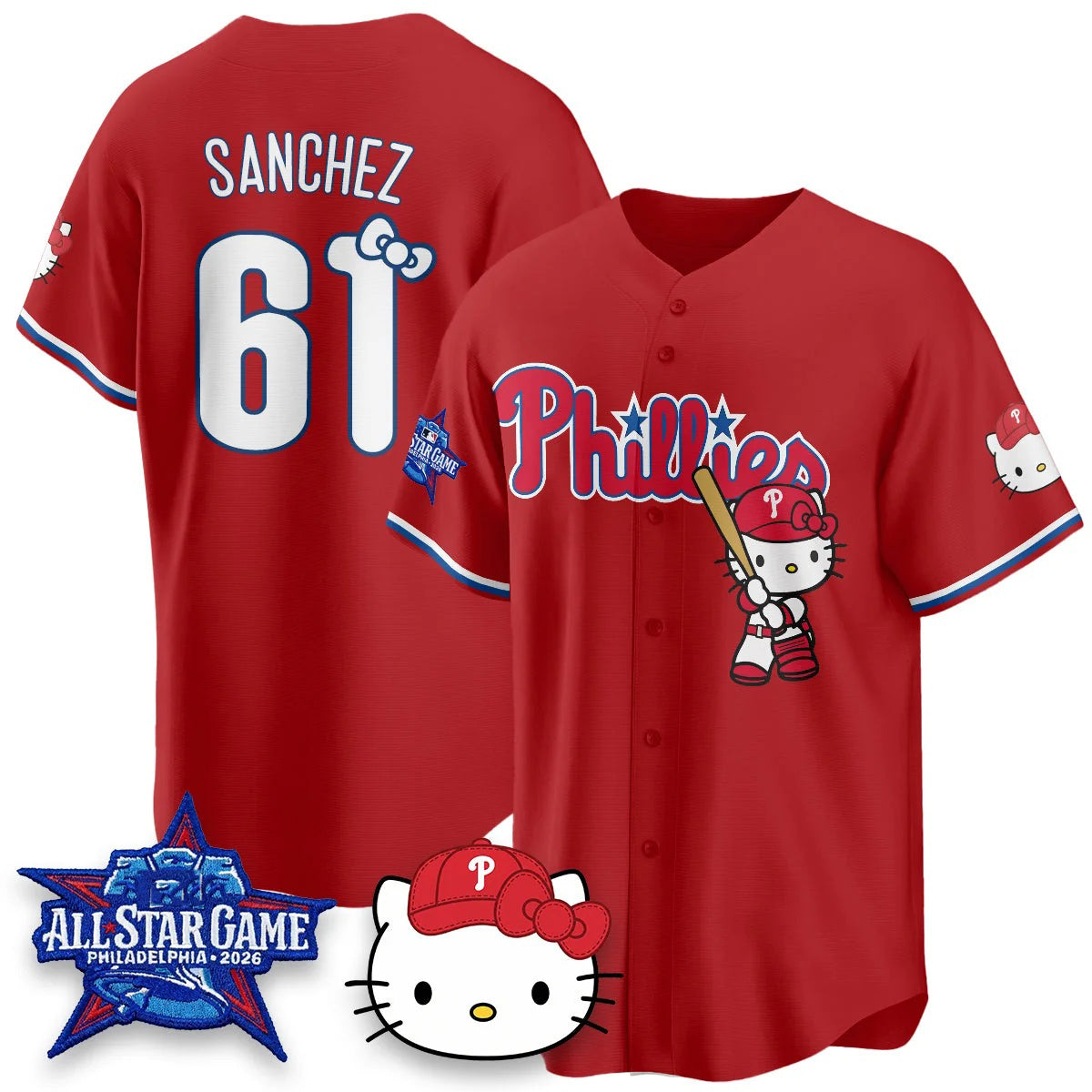 Philadelphia Phillies #61 Cristopher S¨¢nchez Red Thaam Meow KT Vapor Limited V2 Stitched Jersey