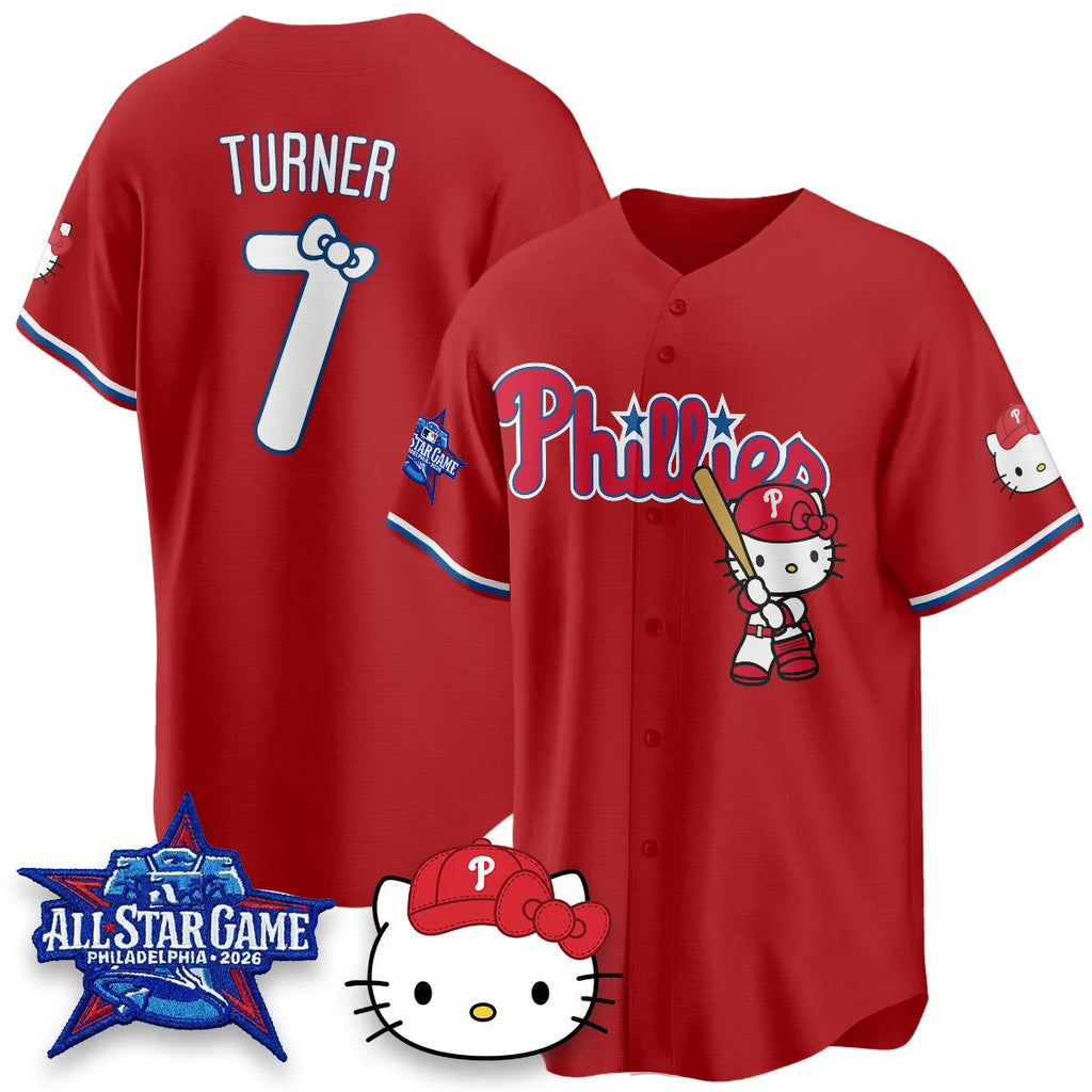 Philadelphia Phillies #7 Trea Turner Red Thaam Meow KT Vapor Limited V2 Stitched Jersey
