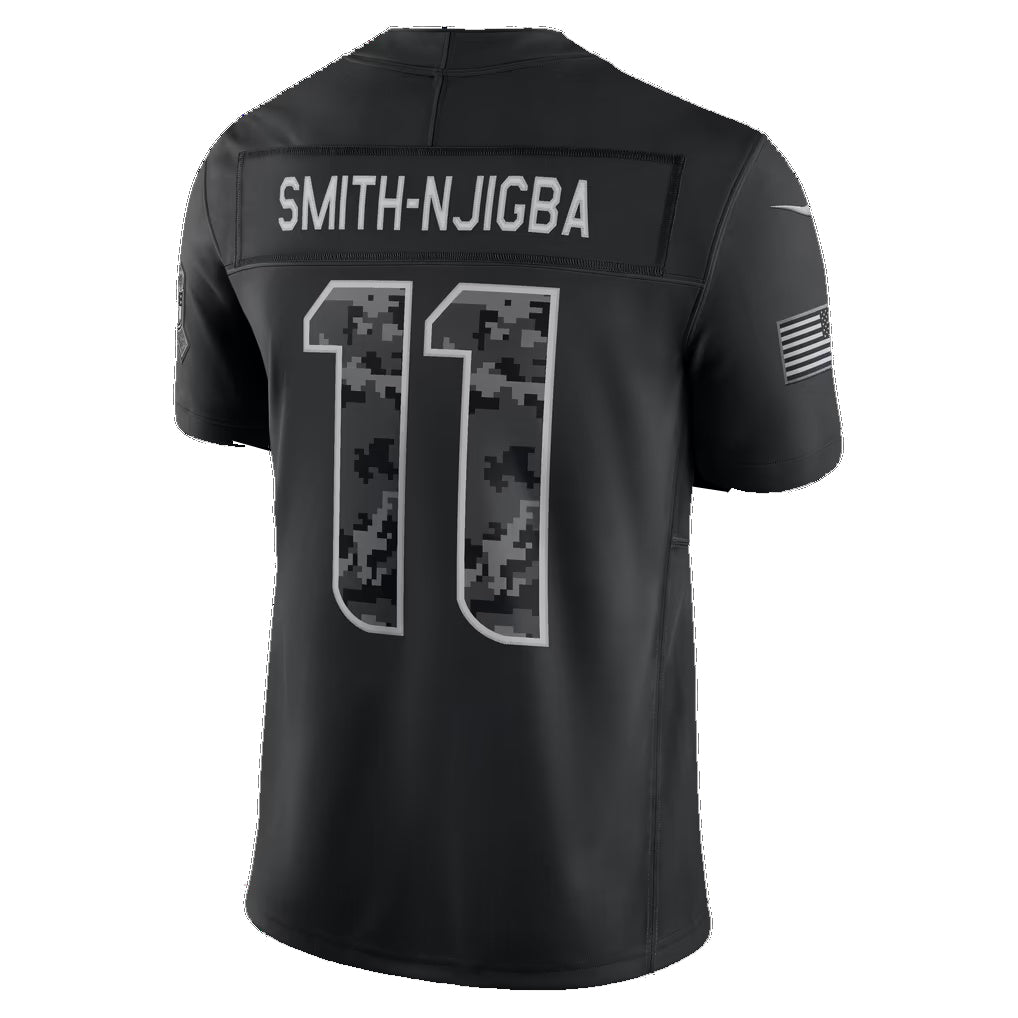 S.Seahawks #11 Jaxon Smith-Njigba Black 2026 Salute to Service Stitched Limited Football jersey Thaam