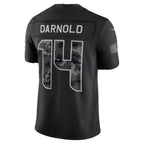 S.Seahawks #14 Sam Darnold Black 2026 Salute to Service Stitched Limited Football jersey Thaam