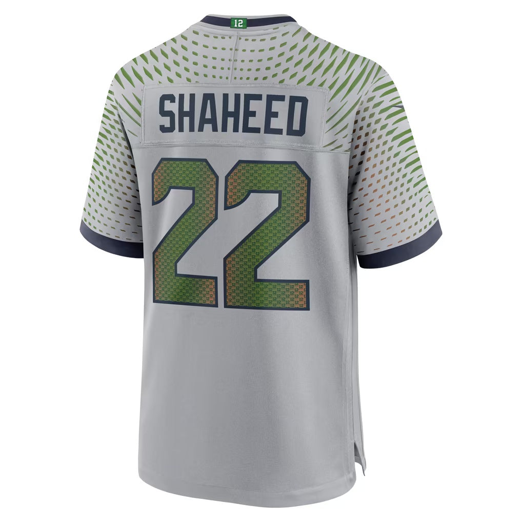 S.Seahawks #22 Rashid Shaheed Gray Thaam Rivalries Collection Game Jersey