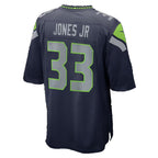 S.Seahawks #33 Velus Jones Jr. College Navy Team Game Football jersey Thaam