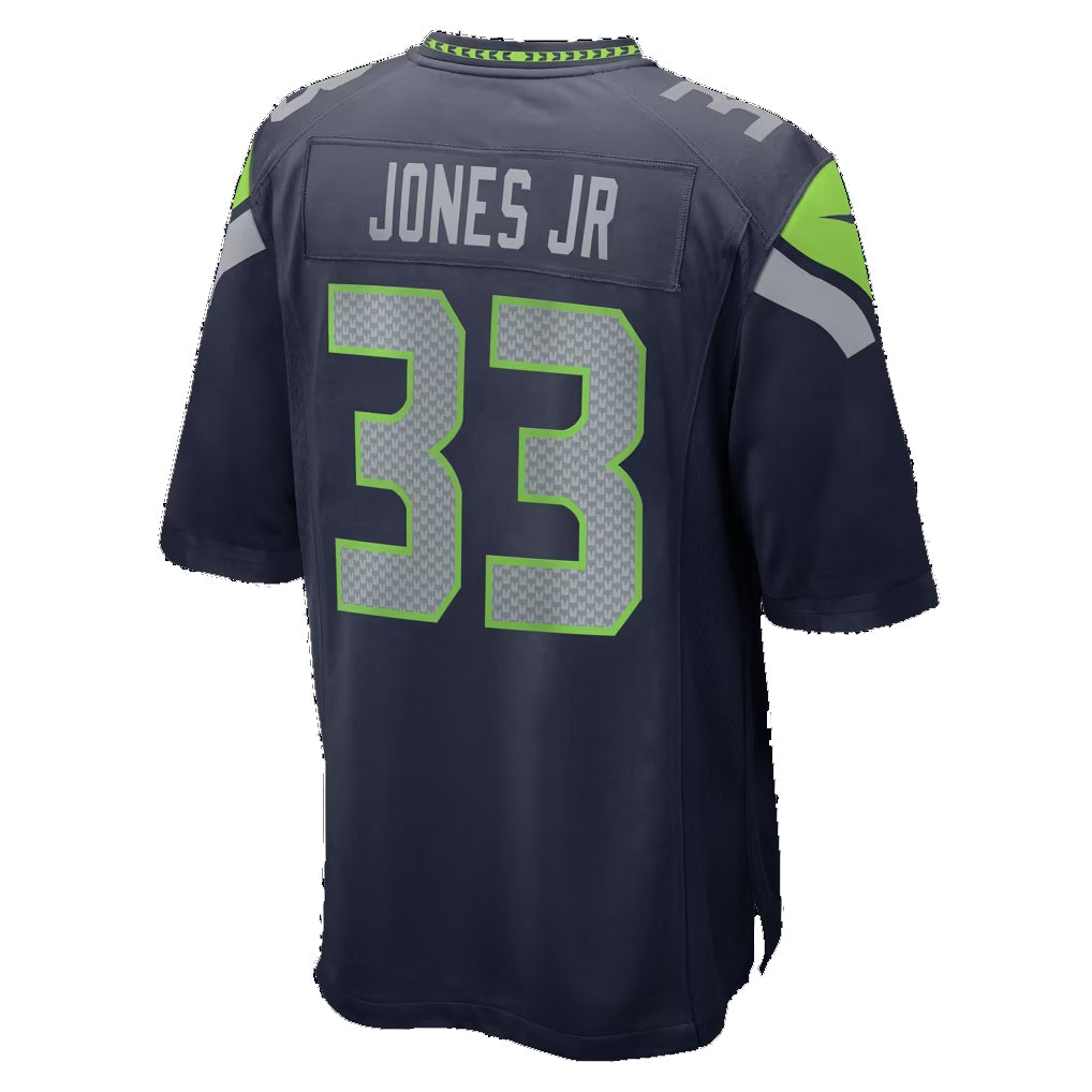 S.Seahawks #33 Velus Jones Jr. College Navy Team Game Football jersey Thaam