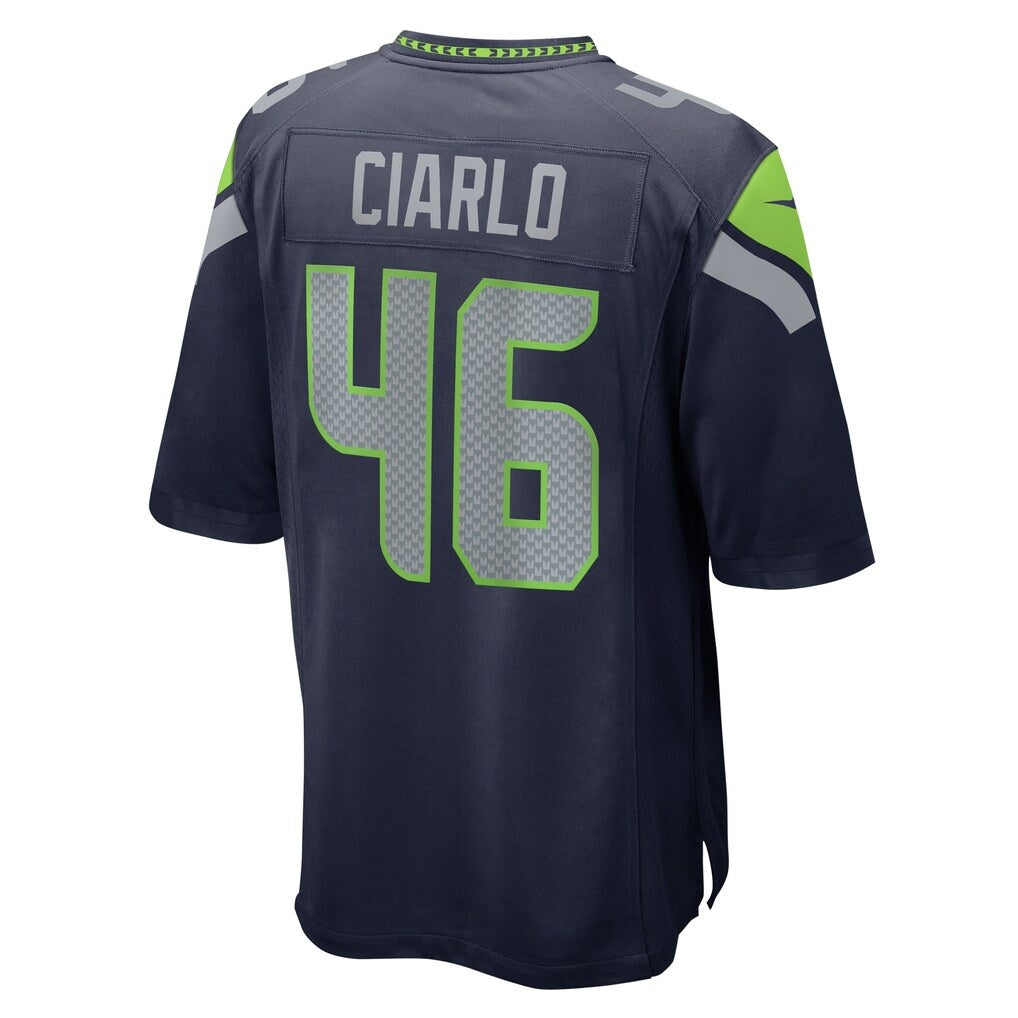 S.Seahawks #46 Jimmy Ciarlo College Navy Team Game Jersey THAAM