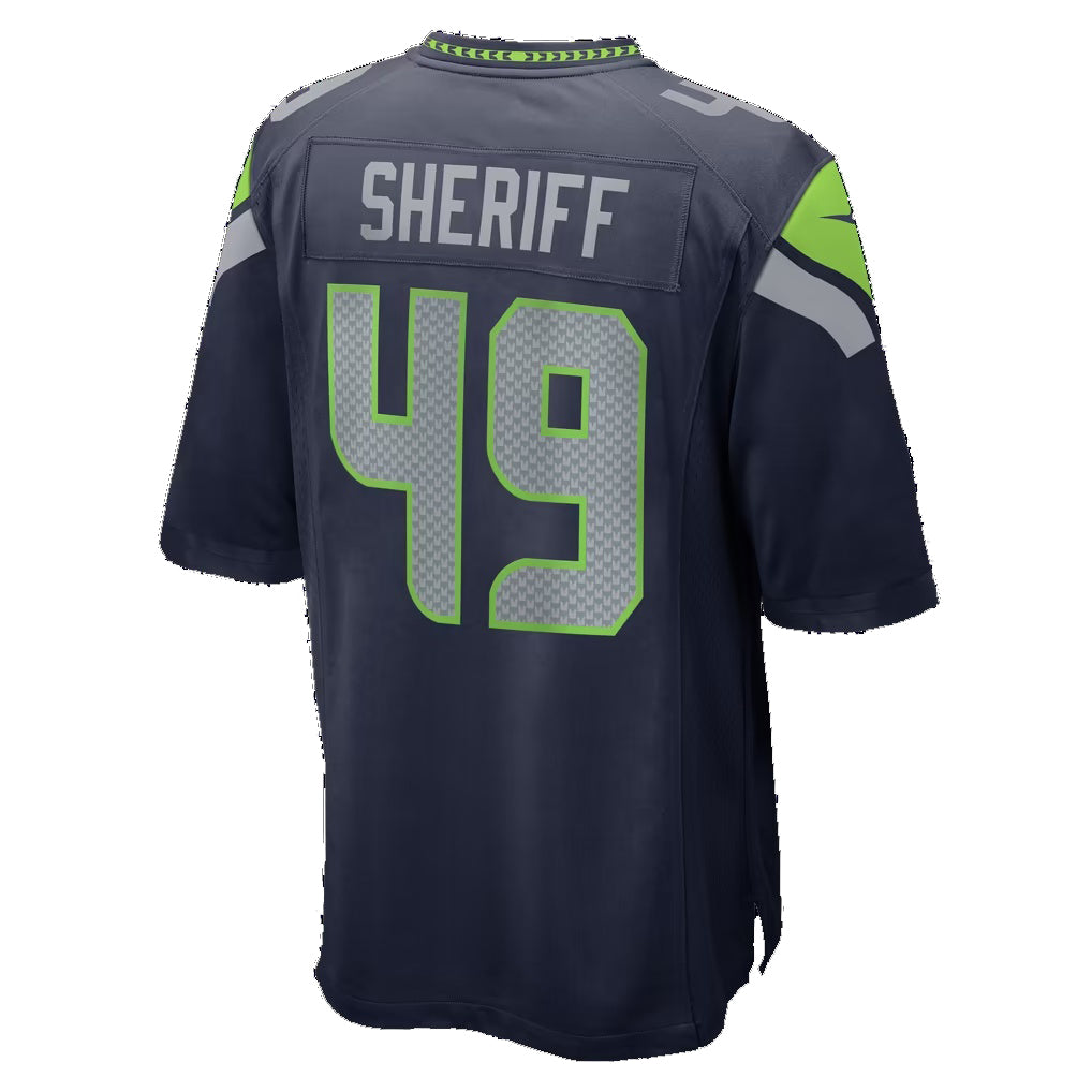 S.Seahawks #49 Jamie Sheriff College Navy Team Game Football jersey Thaam