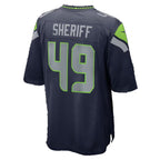 S.Seahawks #49 Jamie Sheriff College Navy Team Game Football jersey Thaam