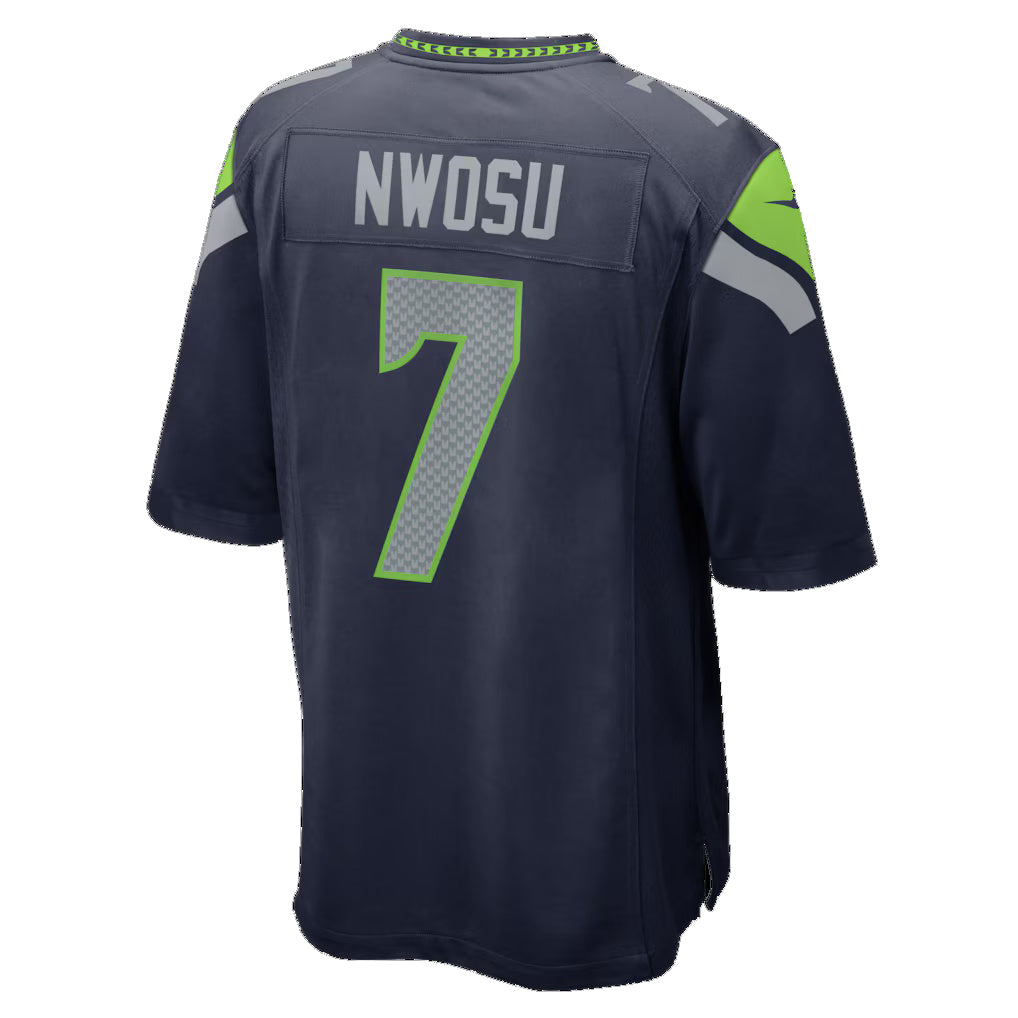 S.Seahawks #7 Uchenna Nwosu College Navy Team Game Jersey Thaam