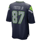 S.Seahawks #87 Montorie Foster Jr Navy Thaam Game Player Jersey