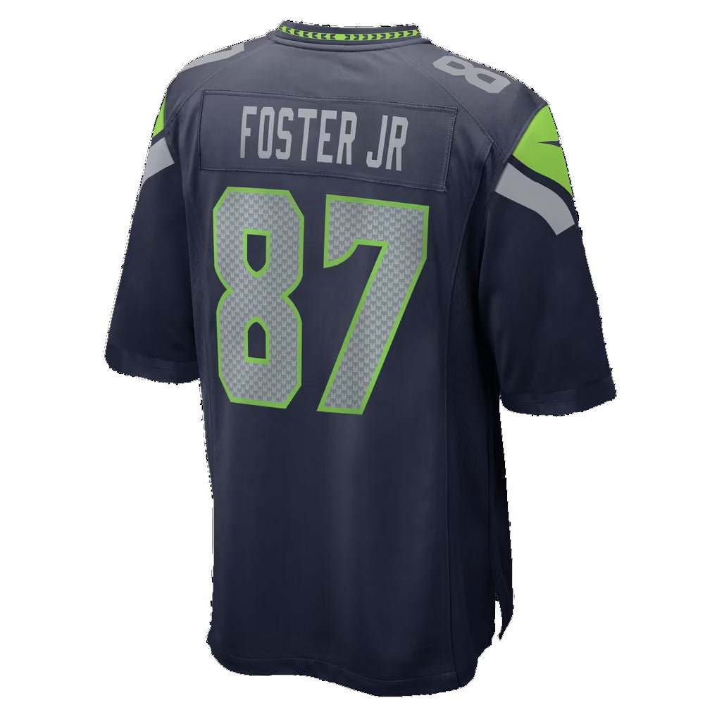 S.Seahawks #87 Montorie Foster Jr Navy Thaam Game Player Jersey