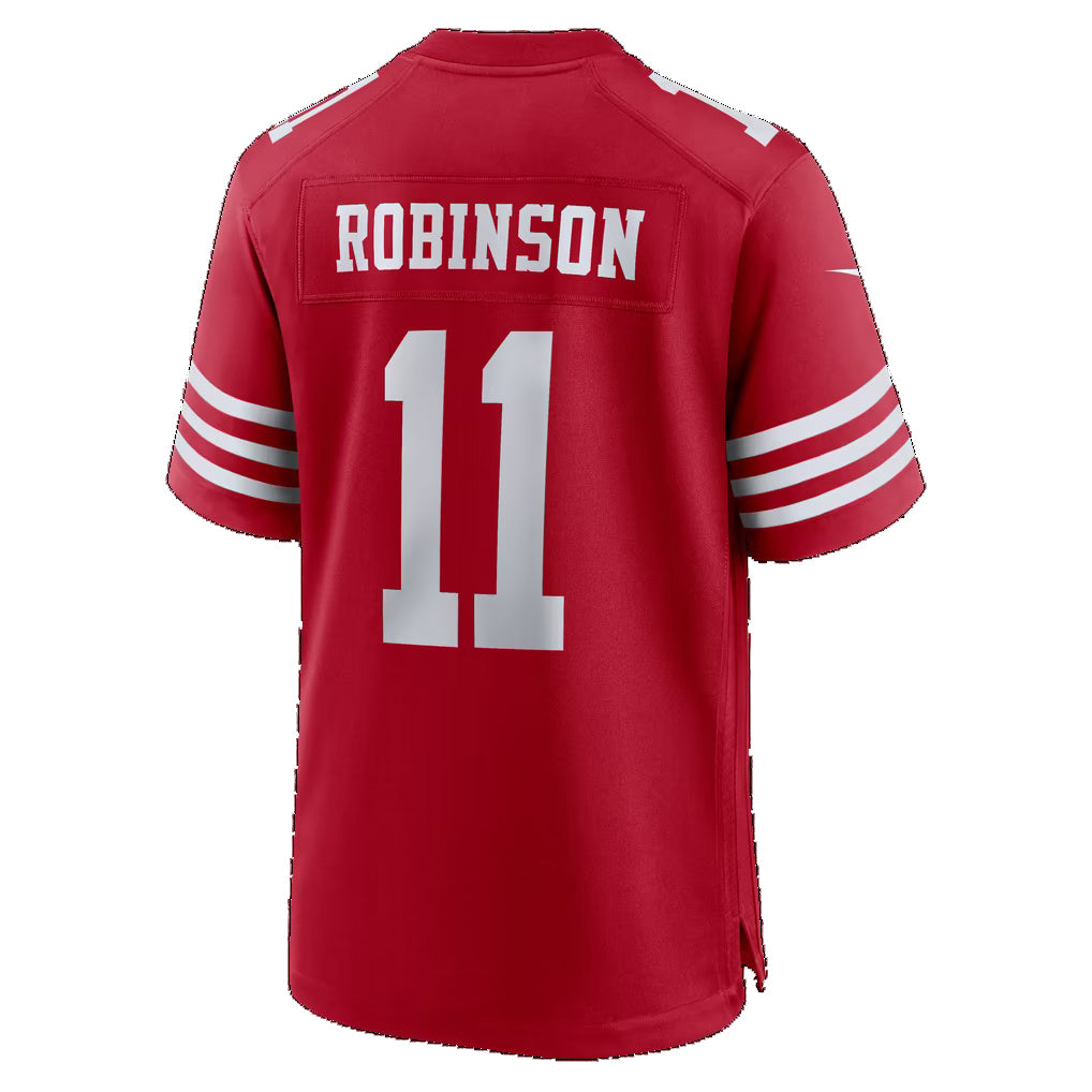SF.49ers #11 Demarcus Robinson Scarlet Team Game Football jersey Thaam