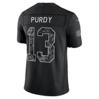 SF.49ers #13 Brock Purdy Black 2026 Salute to Service Stitched Limited Football jersey Thaam