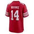 SF.49ers #14 Kurtis Rourke Scarlet Team Game Football jersey Thaam