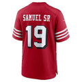 SF.49ers #19 Deebo Samuel Sr Scarlet Alternate Game Football jersey Thaam