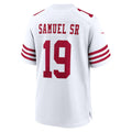SF.49ers #19 Deebo Samuel Sr White Game Jersey Thaam