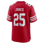 SF.49ers #25 Jack Jones Scarlet Team Game Football jersey Thaam
