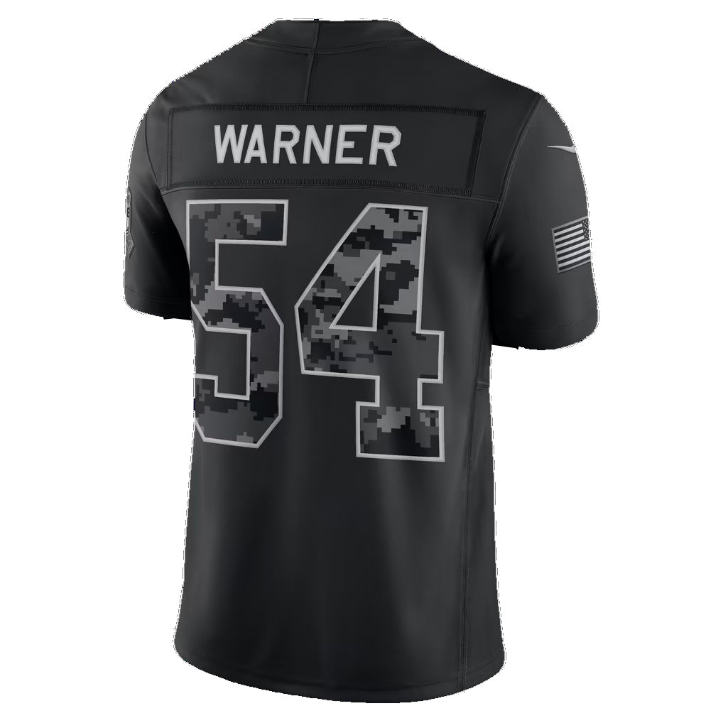 SF.49ers #54 Fred Warner Black 2026 Salute to Service Stitched Limited Football jersey Thaam