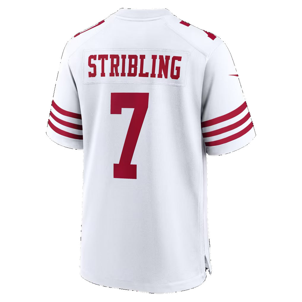 SF.49ers #7 De'Zhaun Stribling Scarlet Alternate Game Football jersey Thaam