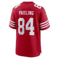 SF.49ers #84 Will Pauling Scarlet Team Game Football jersey Thaam